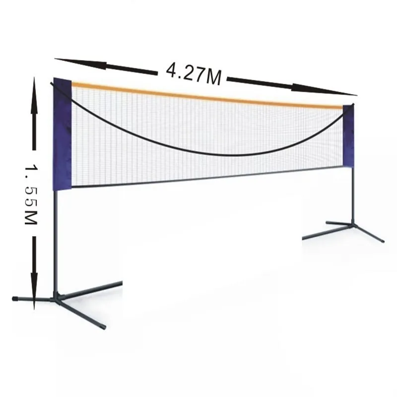 Portable Adjustable Height Badminton Net Rack Set Foldable Stainless