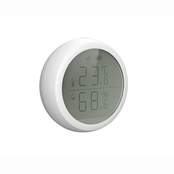 

ZigBee Temperature And Humidity Sensor With LCD Screen Display TuYa ZigBee Hub, Battery Powered Smart Life Accessory