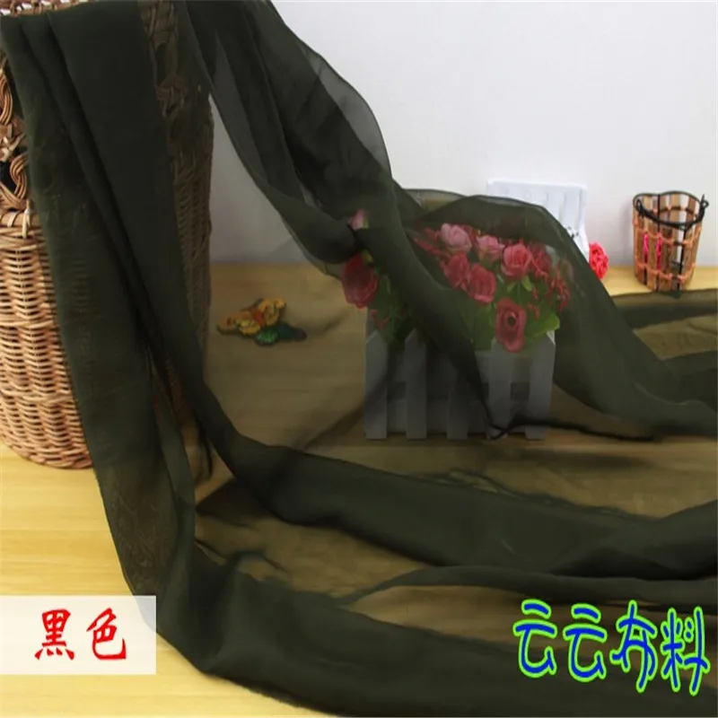 Chiffon Fabric By The Meter for Skirt Dress Clothes The Inner Lining Sewing Chiffon Fabric Green Fabric For Summer Dress