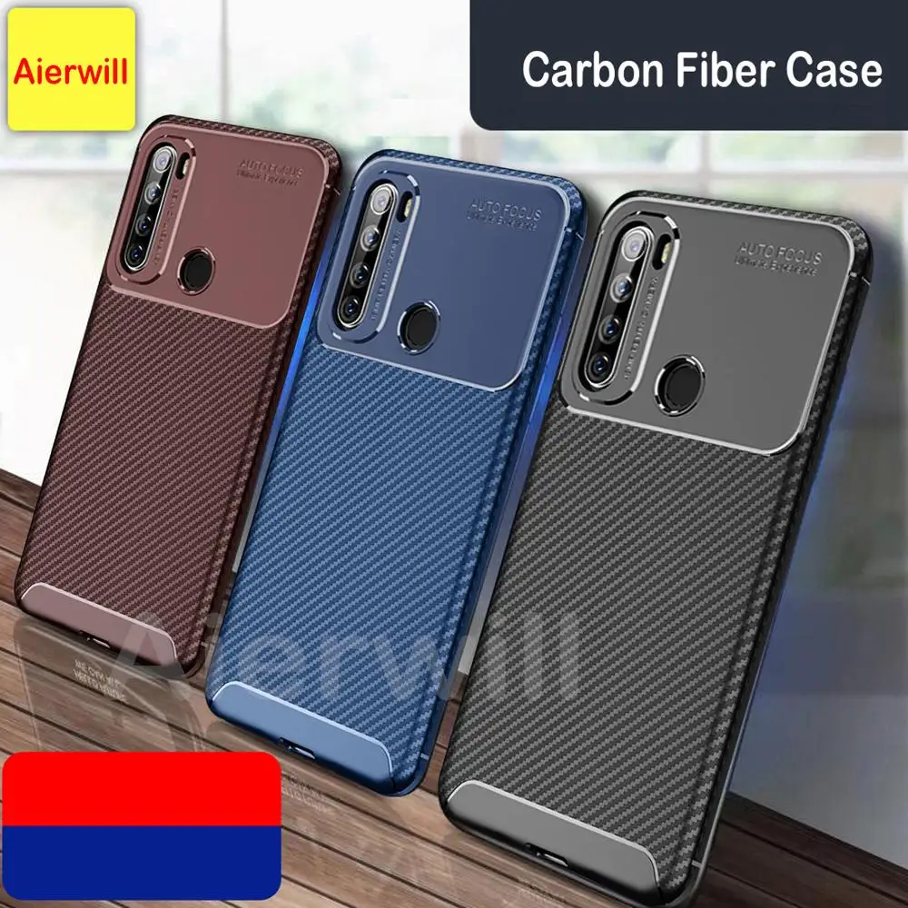 Luxury Case For Xiaomi Redmi Note 8T Carbon Fiber Cover Shockproof Phone 8 pro T Ultra |