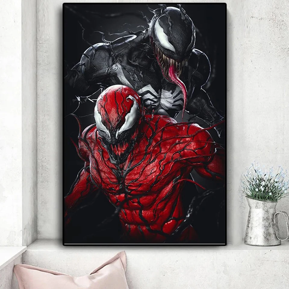 Impressionist Wall Art Movie Star Spider Man Venom Diamond Painting Parlor  Study for Living Room and Kid's Bedroom Home Decor