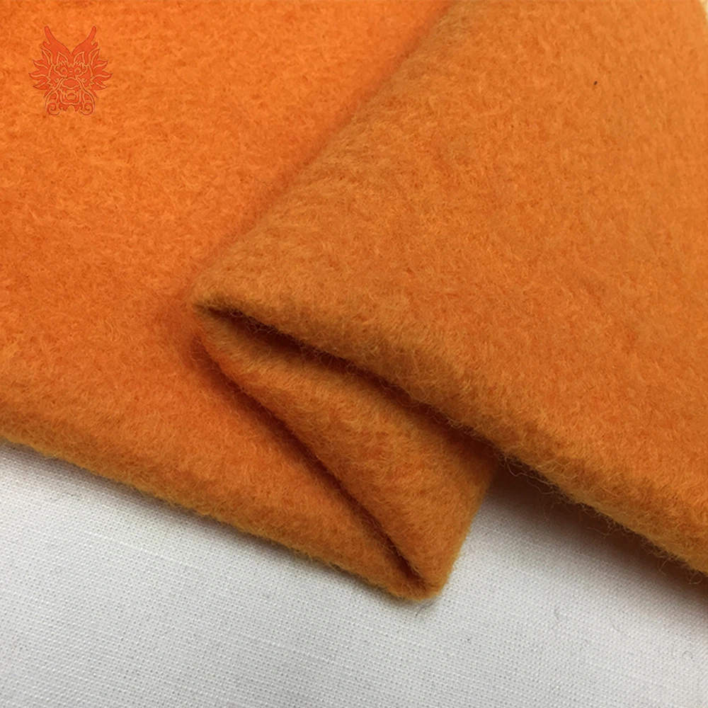Итальянская Роскошная стильная оранжевая трикотажная плотная эластичная кашемировая шерстяная ткань для осени и зимы, плащ tela de cachemir tissu SP5902