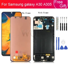 Amoled для samsung galaxy A30 A305/DS A305F A305FD A305A дисплей SM-A305F/DS сенсорный экран дигитайзер в сборе для samsung A30 lcd