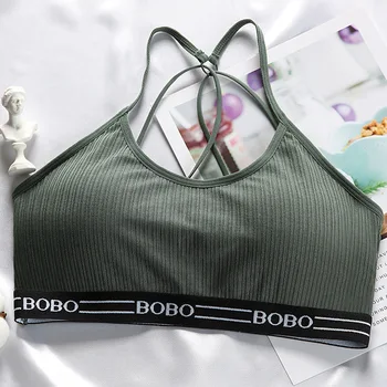 

Linbaiway Cross Strap Gathering Bralette Push up Bra for Women Crops Tops Chest Pad Brassiere Female Lingerie French Bra Vest