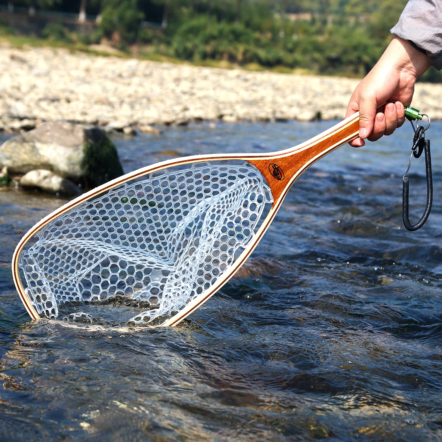 SF Fly Fishing Landing Мягкая силиконовая резина сетка для ловли форели и высвобождения с