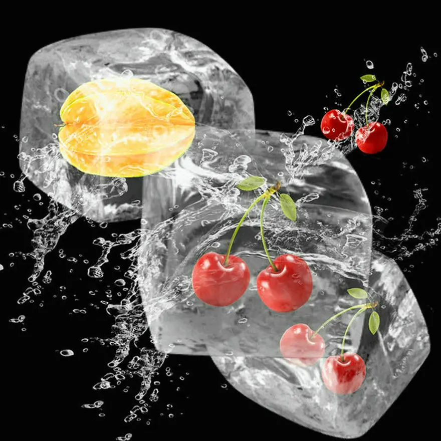 Rhinestone 5d diy diamond painting ice cube fruit full square mosaic embroidery sticker | Дом и сад
