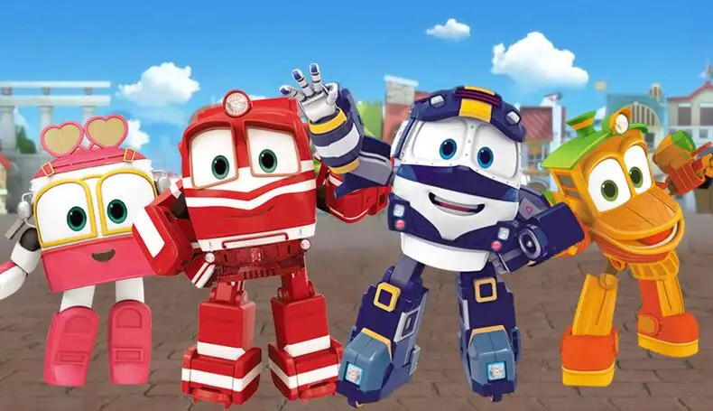 Robot Train Car action figure toys toy doll 6pcsset4 Robot Train Car action figure toys toy doll 6pcsset4