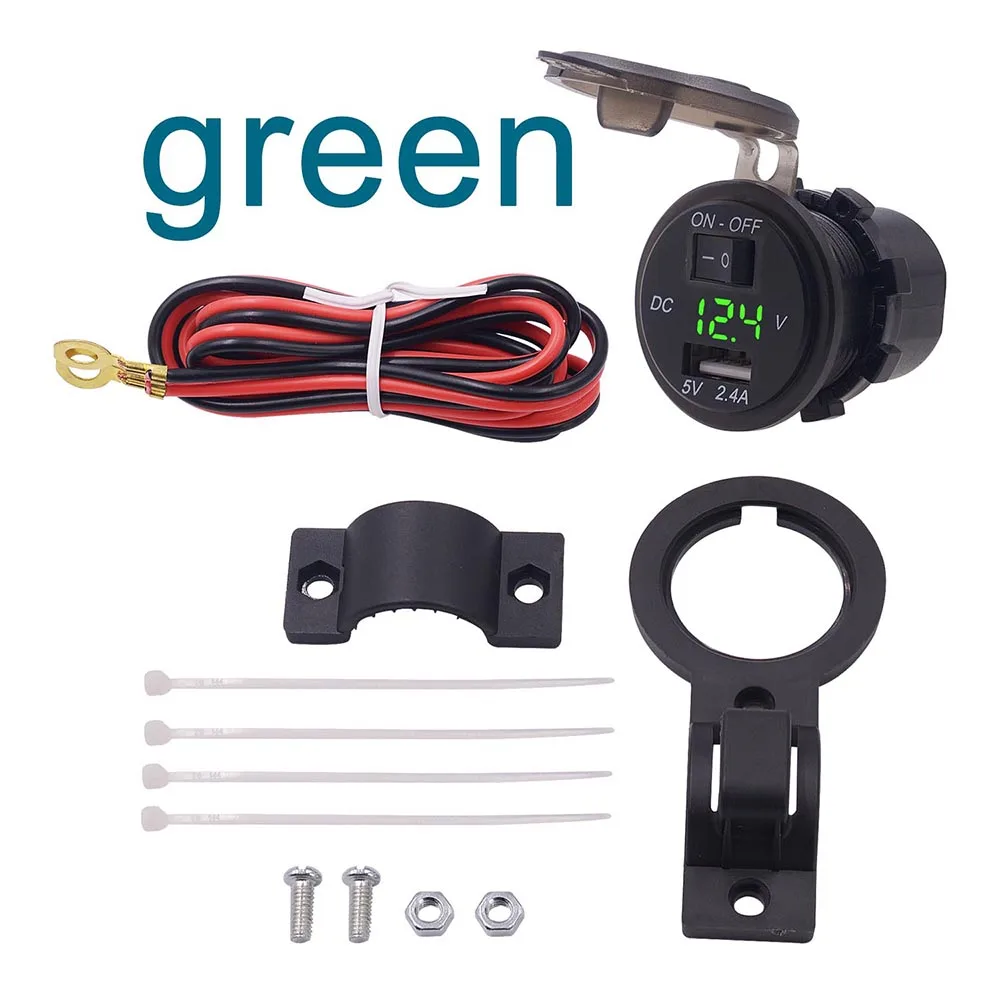 DC12V-24V зарядное устройство для электрического велосипеда мотоцикл телефон usb зарядка велосипед аксессуары водонепроницаемый портативный мото автомобильное электрическое зарядное устройство - Цвет: 1 Pcs