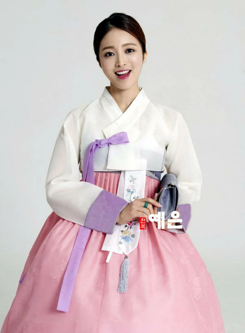 Ханбок платье на заказ Корейская современная Женская ханбок с высокой талией ханбок - Цвет: pink1