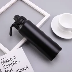 UPORS Large Capacity Stainless Steel Insulated Water Bottle - 1000ml (Black)