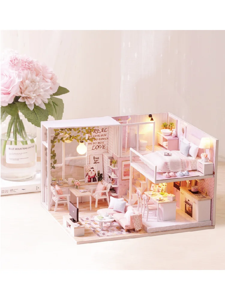 

House Model DIY Adult for Making Small House Assembled Handmade Creative Cabin Mini Mainland China Gift Women's