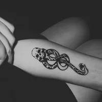 1/5PCS Death Eaters Dark Mark Make Up Tattoos Stickers Cosplay Accessories and Dancing Party Dance Arm Art Temporary Tatoo 2