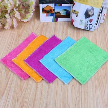 

10Pcs Multifunction New Kitchen Cleaner wipping rags efficient Bamboo Fiber Cleaning Cloth home washing dish Cloth