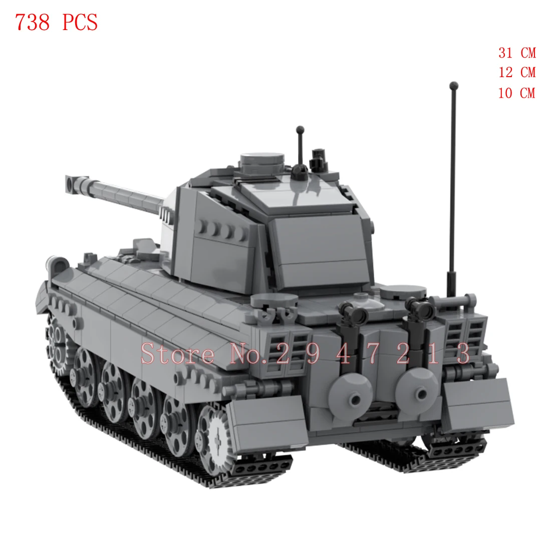 PROD 1005003132015654 hot military WWII Tiger Ausf.B SdKfz.182 German
army The King Tiger II Heavey Tank war weapons bricks Building Blocks
toys gift