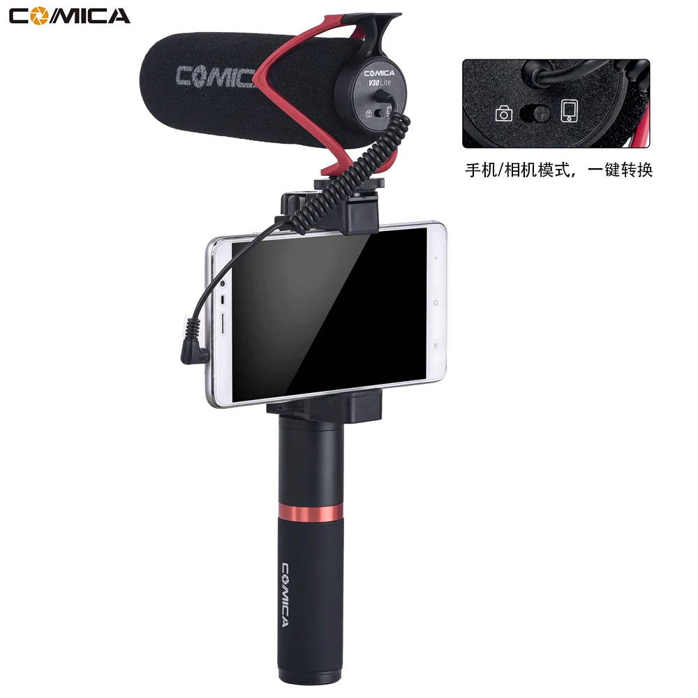 Comica на камеру видео микрофон VS Rode MicVideo Go shartgun микрофон для iPhone samsung huawei DSLR камера Nikon Canon адаптер Pentax Fuji
