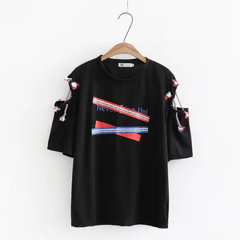 

2018 cotton short sleeve O-neck print tshirts women summer fashion T-shirt