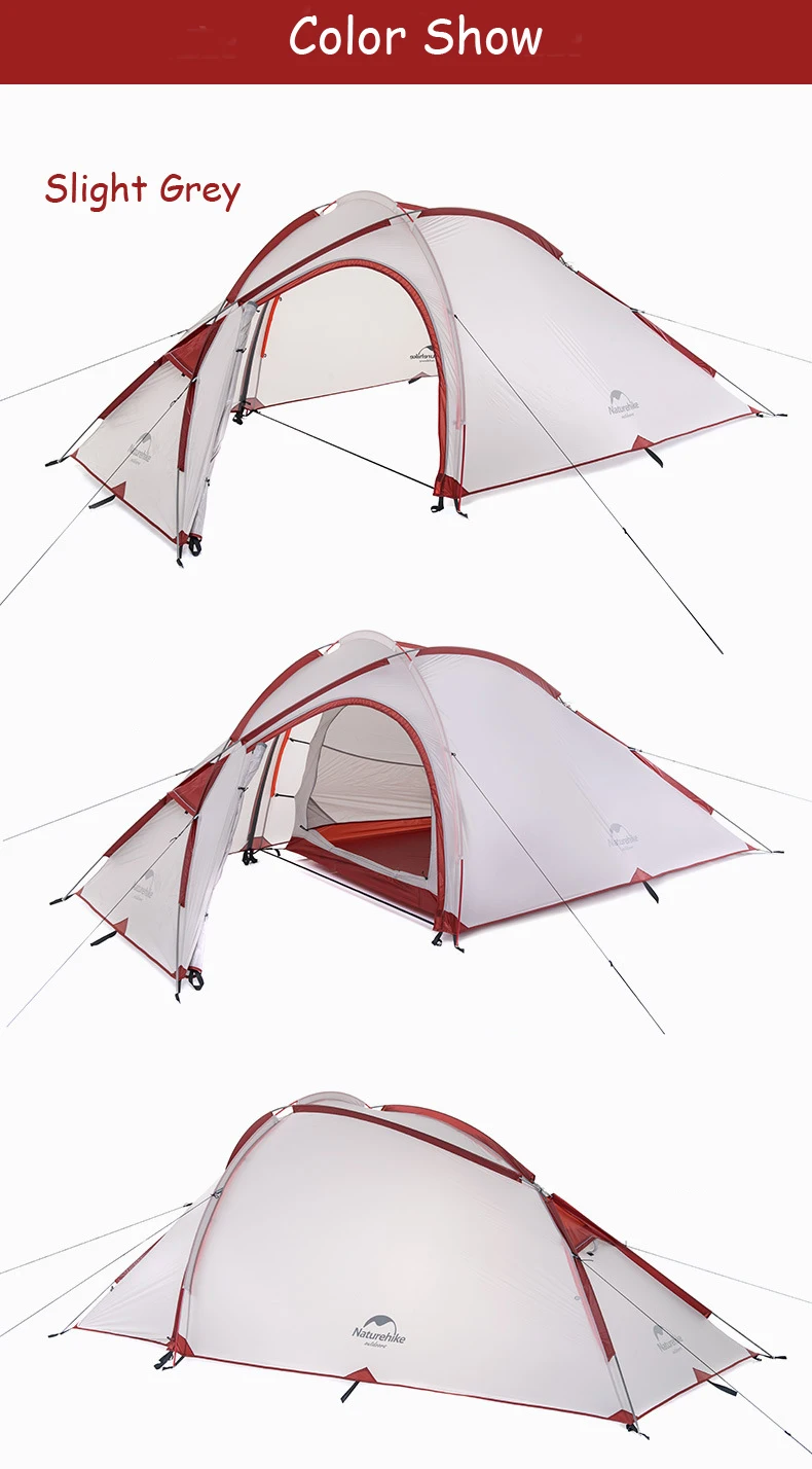 Вечерние Семейные палатки 20D из Сверхлегкой ткани для 3 человек с ковриком палатки для кемпинга