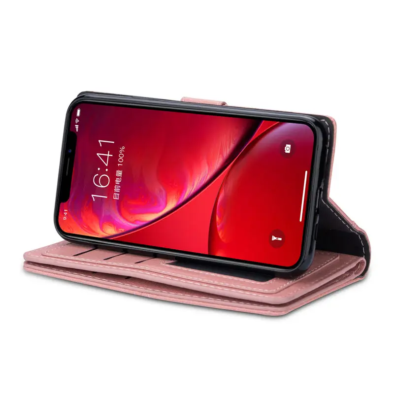 Винтажный кожаный чехол-кошелек для iPhone 11 Pro Max XR XS X 6 6S 7 8 Plus, откидная крышка, отделения для карт, чехлы на заднюю панель телефона, чехол