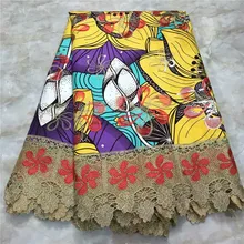 Новинка Wendy гипюровая кружевная ткань вышитый воск высокого качества кружевная ткань со шнуром африканская восковая кружевная ткань для платья WD091715