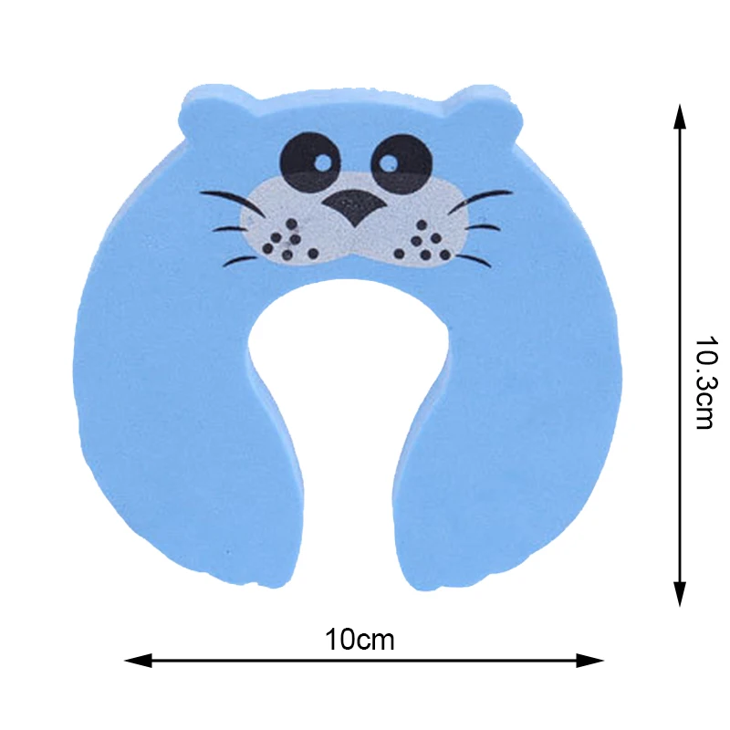 5 шт./лот, открывашка на дверь, защита для безопасности, защита для детей, для новорожденных, милый уход за животными, защита от детей, защита для пальцев - Цвет: Blue 5Pcs