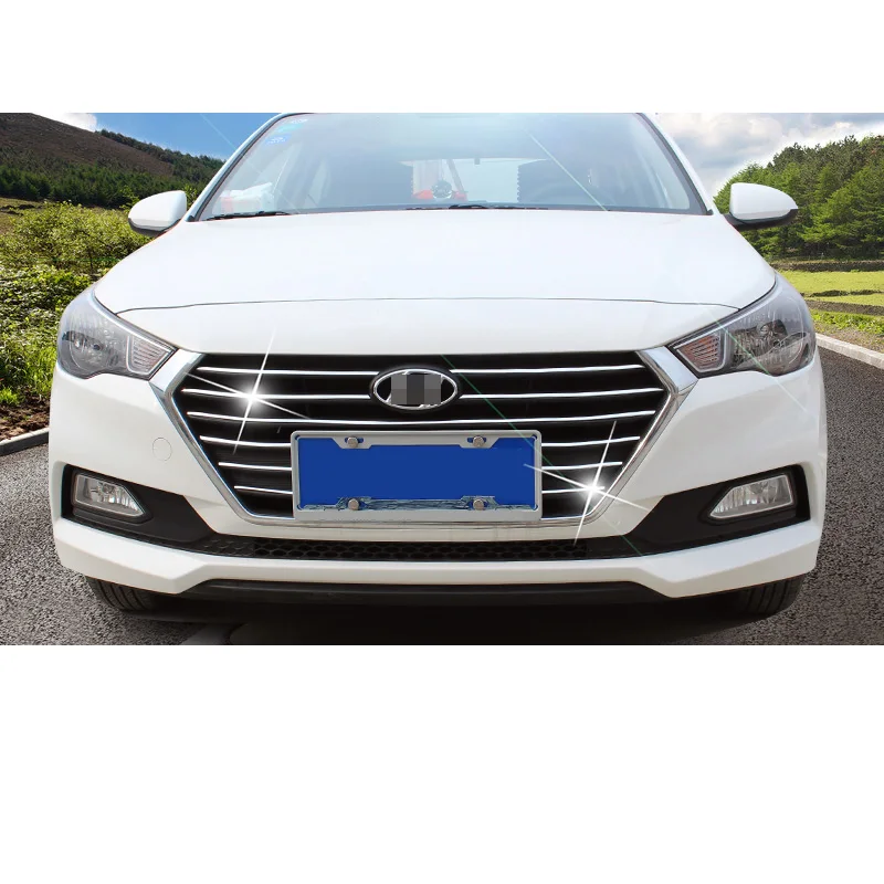 Для hyundai Solaris автомобильный передний Groll средняя сетка Отделка Декоративные аксессуары для интерьера молдинги