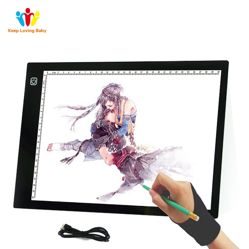 

Child Learning Machine LED Graphic Tablet Writing Painting Light Box Tracing Copy Pads Digital Drawing A4 Copy Table LED Board