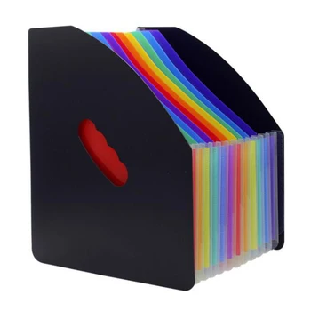 

Erectable Expanding Wallet Rainbow Folder Document Manager Folder Assistance Office 12-Grid Pack File Folder A4