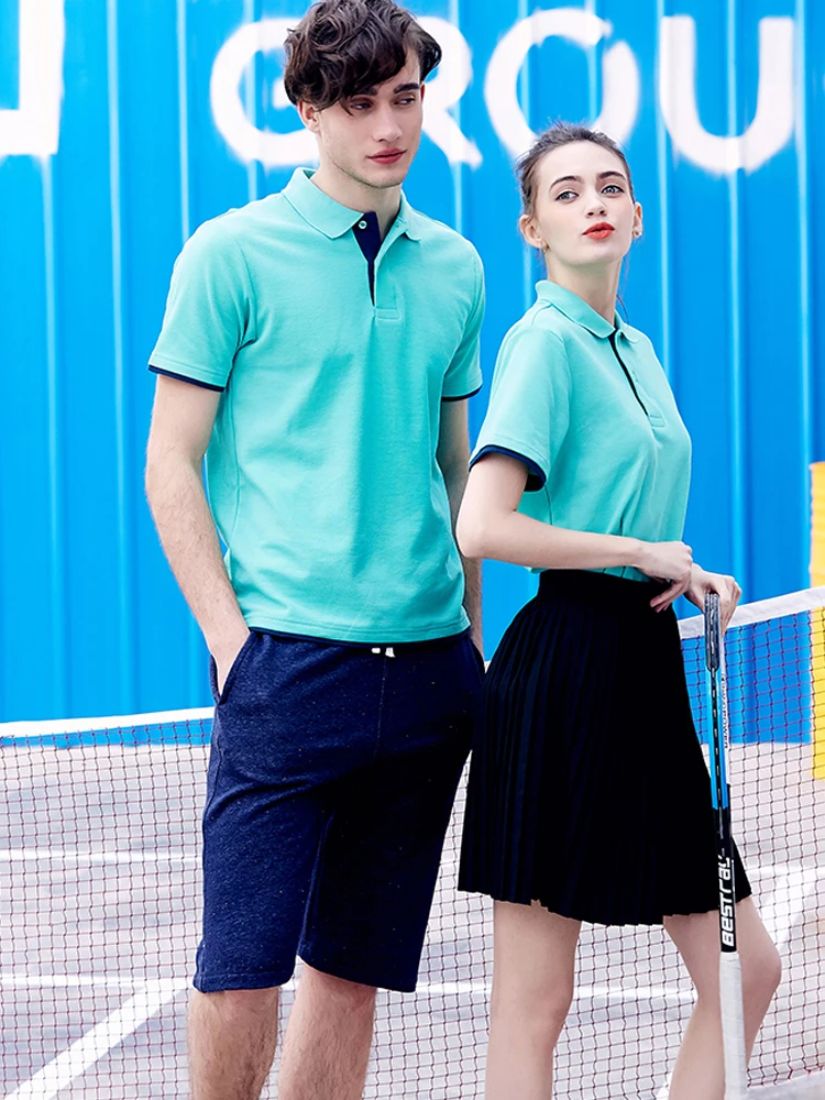 XS-3XL Multiple Solid Colors Short-sleeves Golf Clothing Comfortable Quick-drying Mens Golf Shirt Women Clothes Female Male
