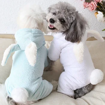 

Pet Jumpsuit Coat Cute French Bulldog Jacket Winter Warm Pet Clothes Dogs Rabbit Ears Shape Puppy Cat Clothing Costume