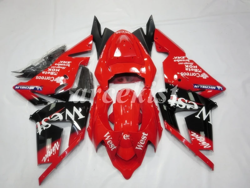 4 подарки ABS мотоцикл обтекатели комплект подходит для Kawasaki Ninja ZX-10R ZX10R 2004 2005 04 05 Кузов Набор черный