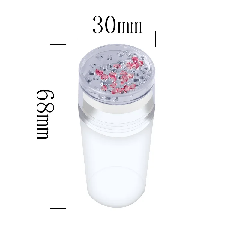 CYSHMILY, двойная головка, прозрачный штамп для ногтей, стразы, скребок, набор, силиконовый лак, шаблон, легко чистить, штампы для ногтей