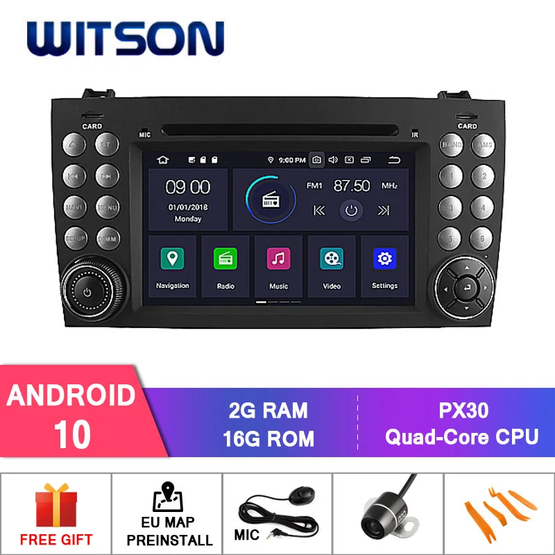 DE В наличии! Автомобильный DVD плеер WITSON PX5 Android 10 IPS для Benz R171 W171 SLK SLK200 Автомобильная