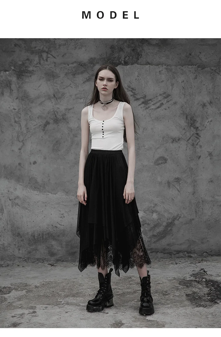 Панк рейв женская панк-юбка летняя Новинка женский бутон шелковая пряжа Сексуальная элегантная Фея слово длинная юбка