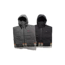 19 зимняя новая ретро хит цветная хлопковая куртка с капюшоном мужская Японская хлопковая куртка с несколькими карманами толстое пальто для мужчин