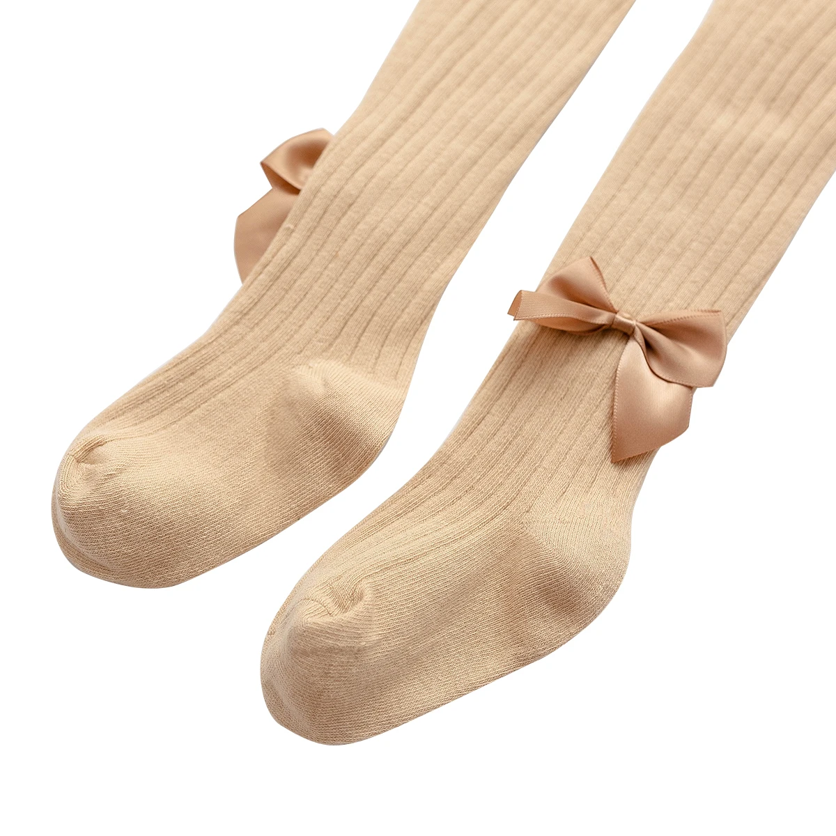 Kids Infant Baby Girls Cute Bowknot Pantyhose Kids Baby Girls Fashion Solid Ribbed Tights for Party Daily Wear 6M-12Years kids pantyhose solid color pantyhose toddler tights