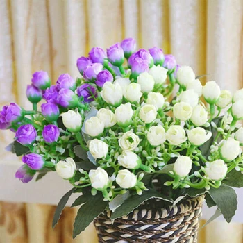 

36heads/ 1Bunch Artificial Decorative Party Silk fake Flowers Peonies For Home Hotel decor DIY Wedding Decoration Bouque