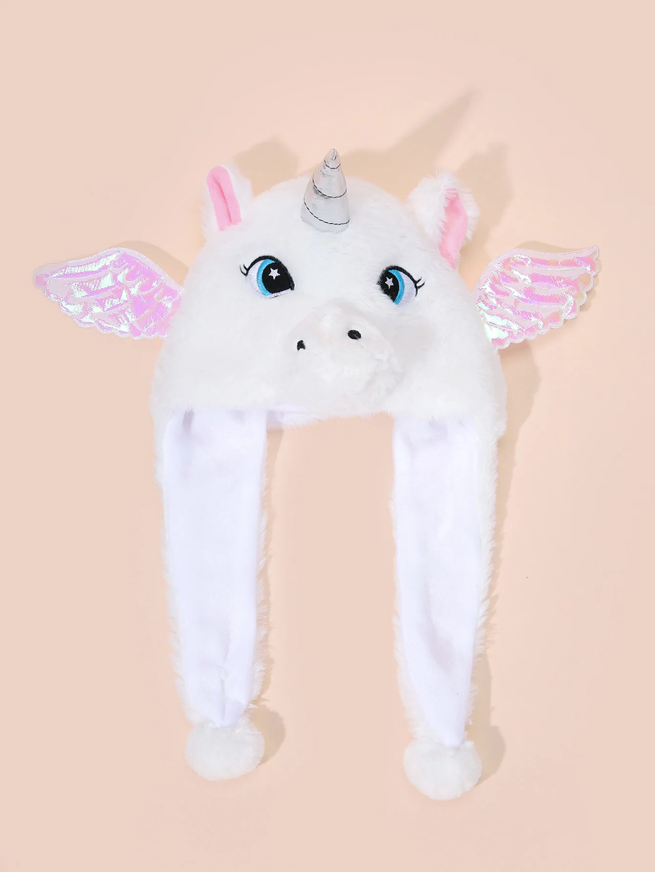 Fluffy Unicorn Fleece Hat With Wings