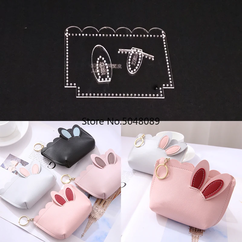 

Acrylic Stencil New Leather Template Home Handwork Leather craft Sewing Pattern Tools Accessory cute cartoon wallet Stencil