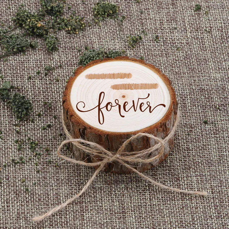 사용자 정의 반지 상자 개인화 된 결혼식 발렌타인 약혼 나무 반지 무기명 상자 보석 상자 반지 상자