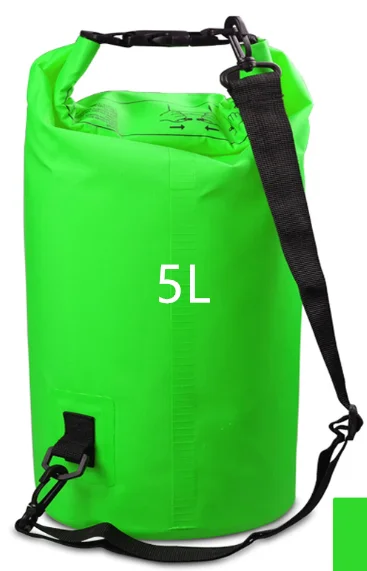 Green-5L 5L/10L/15L/20L/30 открытый сухой водонепроницаемый мешок сухой мешок водонепроницаемый плавающий сухой шестерни сумки для лодок Рыбалка рафтинг плавание - Цвет: Green-5L