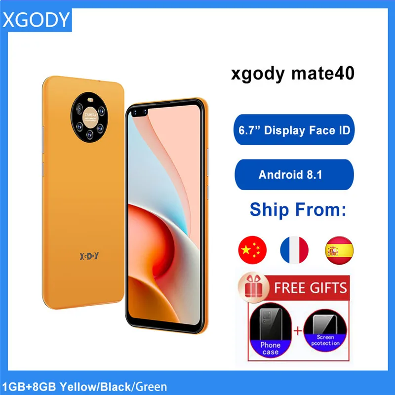 Teléfono Inteligente versión Global, pantalla de 6,7 pulgadas, 5MP, 3G, 2800mAh, Android 8,1, Tarjeta SIM Dual, desbloqueo facial
