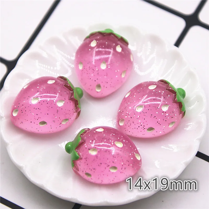 Ornament Crafts Miniature Figurines Resin Ornaments Miniature Ornament Resin Crafts Resin Crafts Accessories 10pcs Shiny Strawberry Fruit Resin Flat back Cabochon Miniature Food Art Supply Decoration Charm Craft 14x19mm