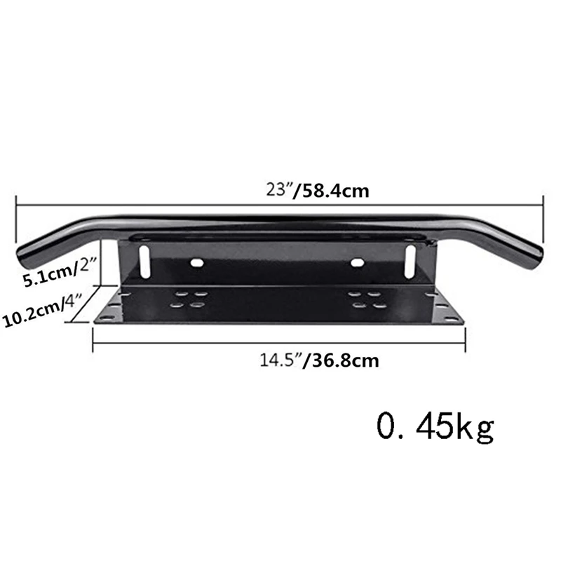 Universal Aluminum Alloy Bar Front Bumper License Plate Tail Light Mount Bracket Holder Offroad Light Bar