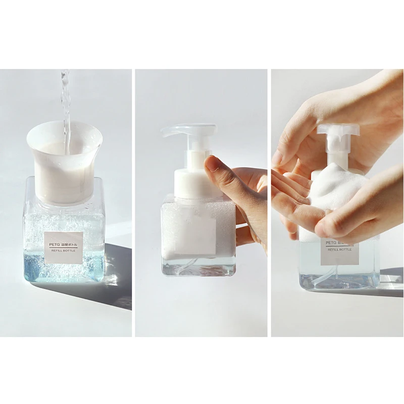 

1 Pcs 250ml Foam Soap Lotion Shampoo Dispenser Home Bathroom Liquid Pump Bottle