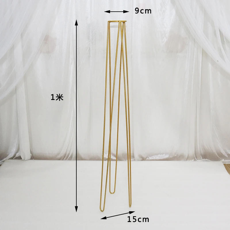 Свадебные фоны реквизит Золотой штатив дорога свинец кованого железа рама моделирование Цветочные Свадебные украшения площадь макет цветок стенд