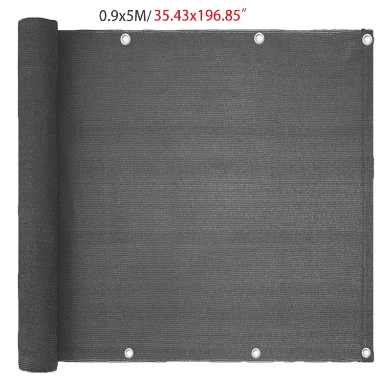196.85x35.43inch Privacy Shield Sun Protection Balcony Privacy Mesh Opaque Cover Mesh for Deck Fence Screen