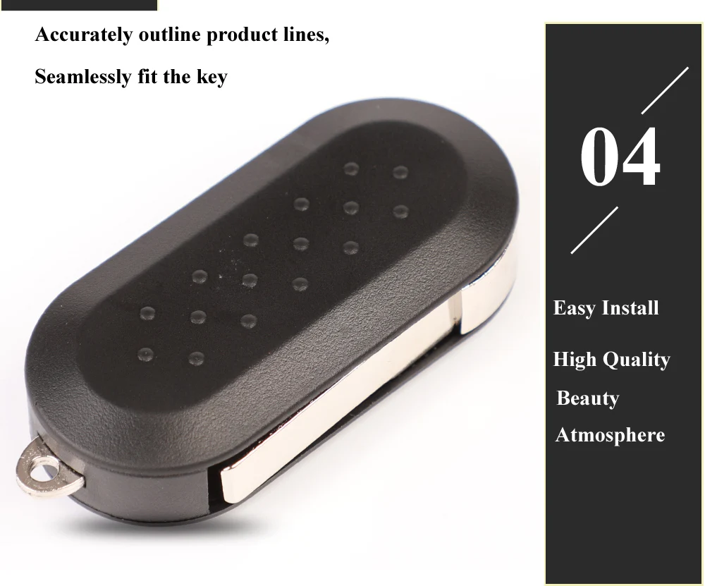 Keyforkess 3 Pulsanti del Telecomando Flip Pieghevole Chiave Shell Fob per Citroen Jumper Fit Peugeot Boxer 2008-2015 Caso di Sostituzione - H727f4ccfc184437599450eb7a33ed8251