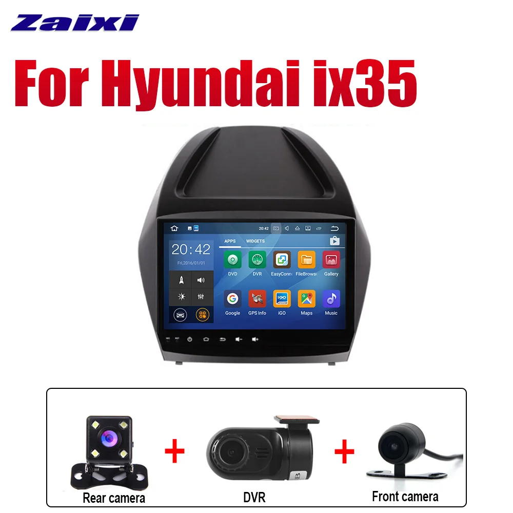 ZaiXi Android Автомагнитола Стерео gps навигация для hyundai ix35 2009~ Bluetooth wifi 2din автомобильное радио стерео Мультимедиа Плеер - Цвет: Extra Items