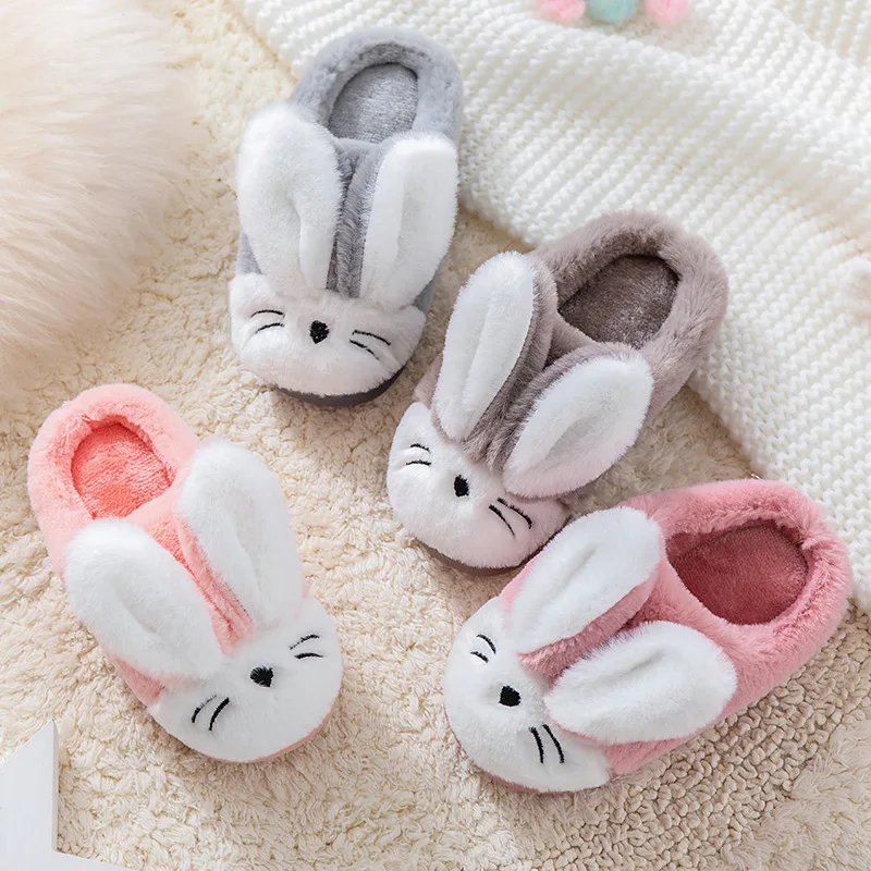 

kids girls slippers shoes winter/autumn children cotton home slippers cute cartoon boys indoor shoes non-slip warm plush shoes