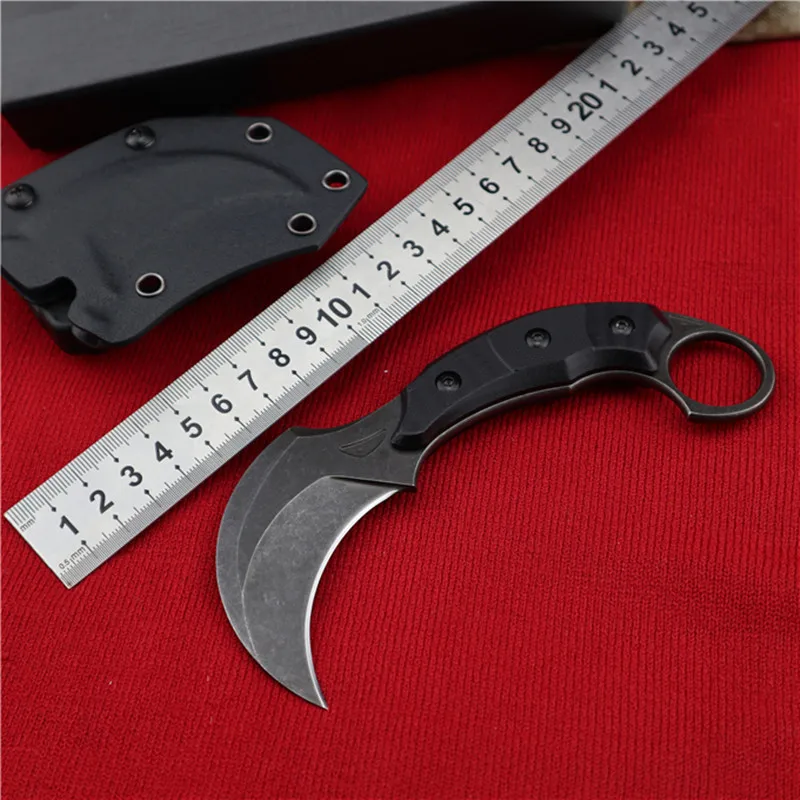 HS инструменты для кемпинга тактический нож Karambit охотничий выживания фиксированные ножи черный G10 ручка нож karambit